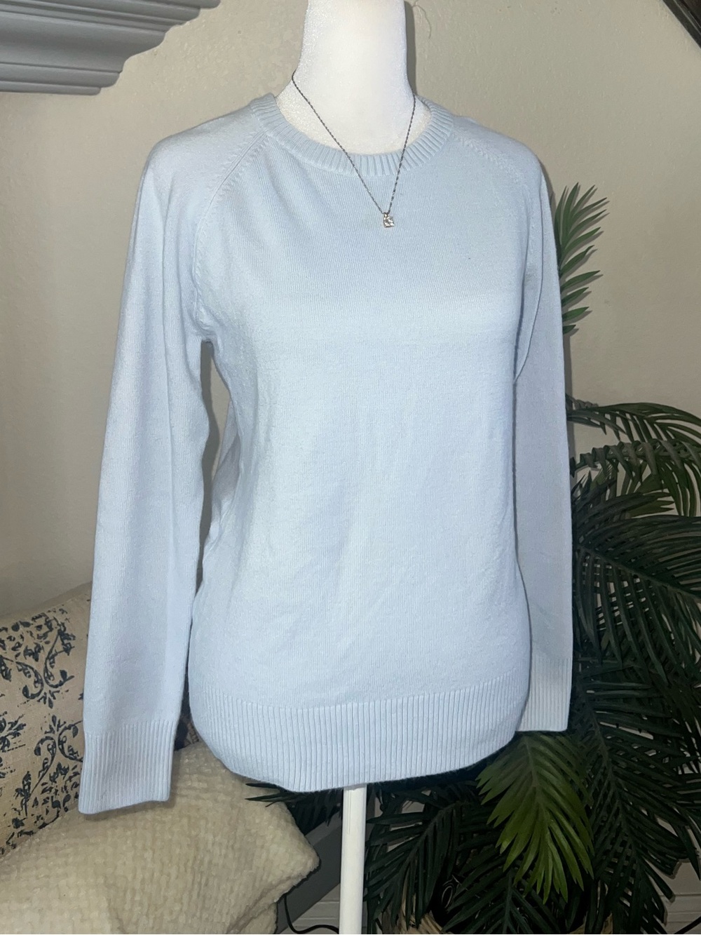 French Connection Pale Blue Crewneck Sweater
